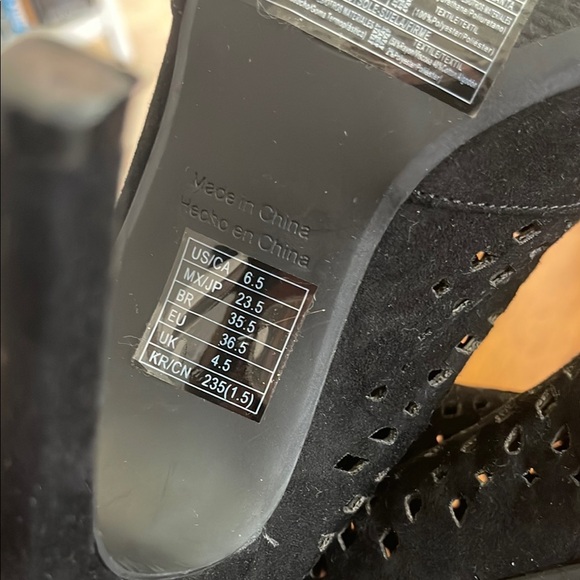 Forever 21 | Women’s Black Perforated Ankle Booties - Picture 7 of 9